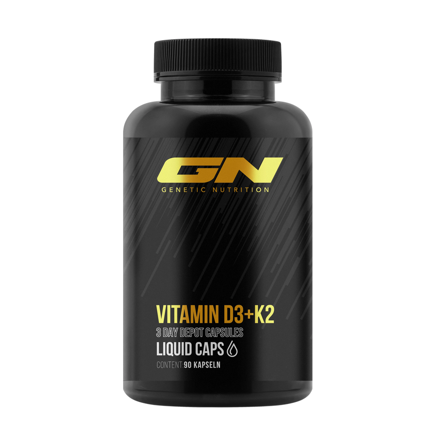 Vitamin D3 K2 Liquid Caps von GN Laboratories - 90 Kapseln hochdosiert mit MK-7 und MCT-Öl
