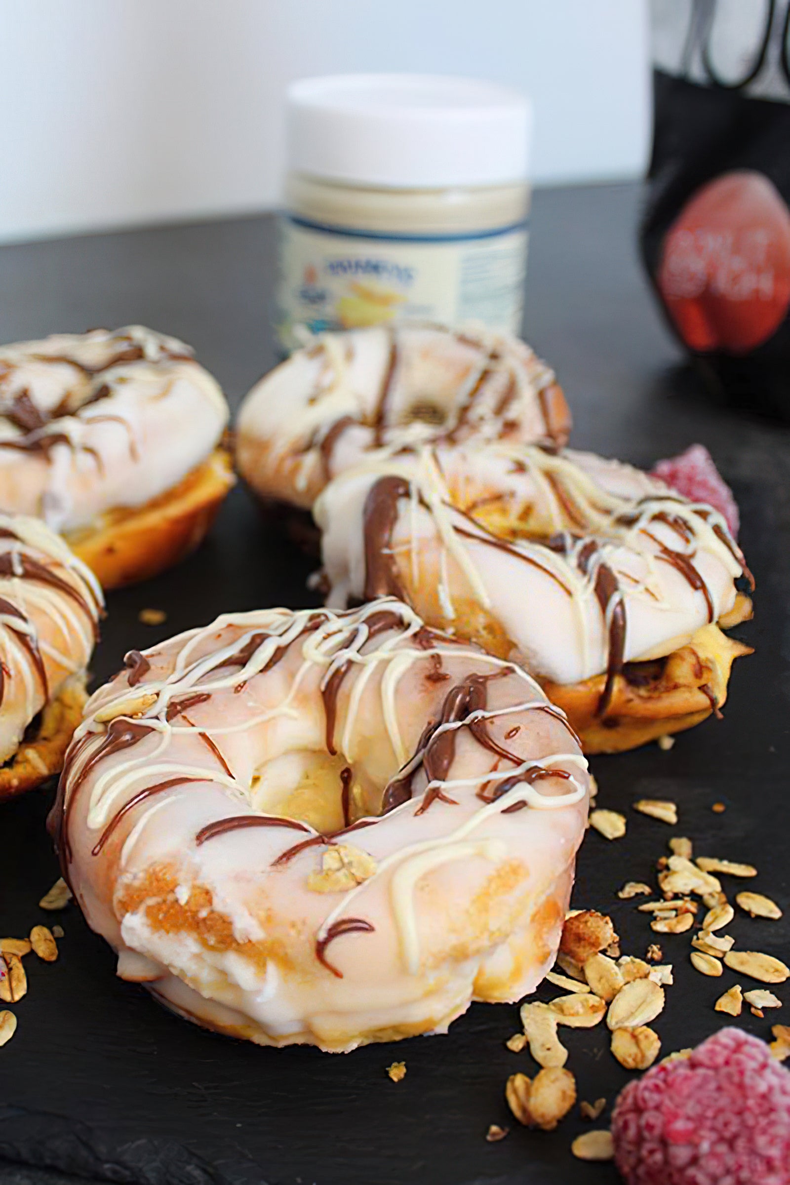 REZEPT: Fitness-Donuts mit flüssigem Erdnussbutter-Kern