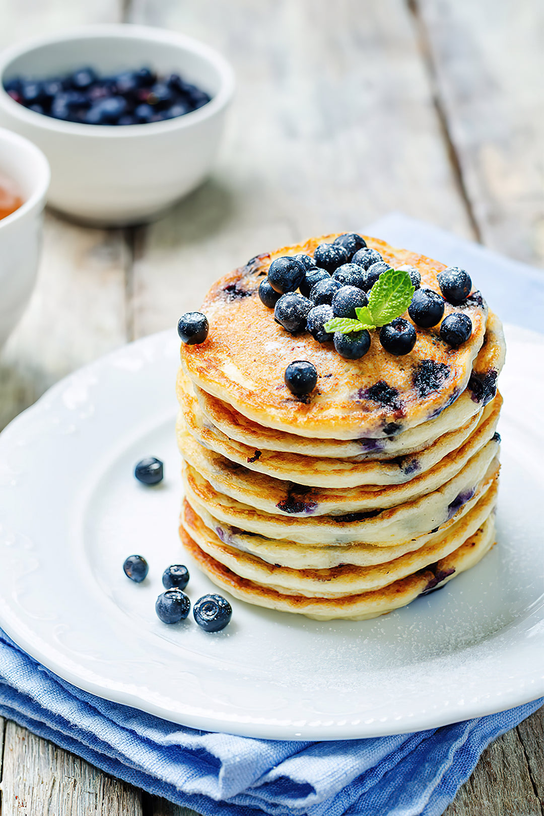 Rezept des Tages Vanille Heidelbeer Proteinpfannkuchen
