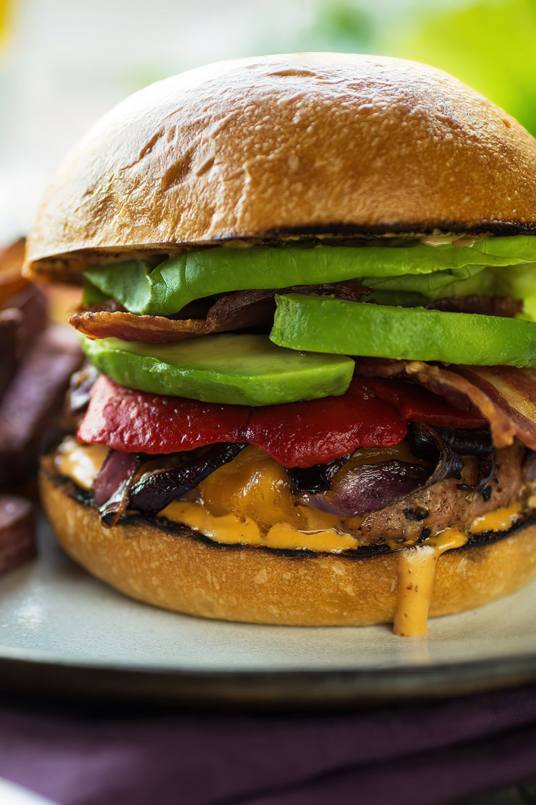 Recipe of the day Cheddar avocado burger