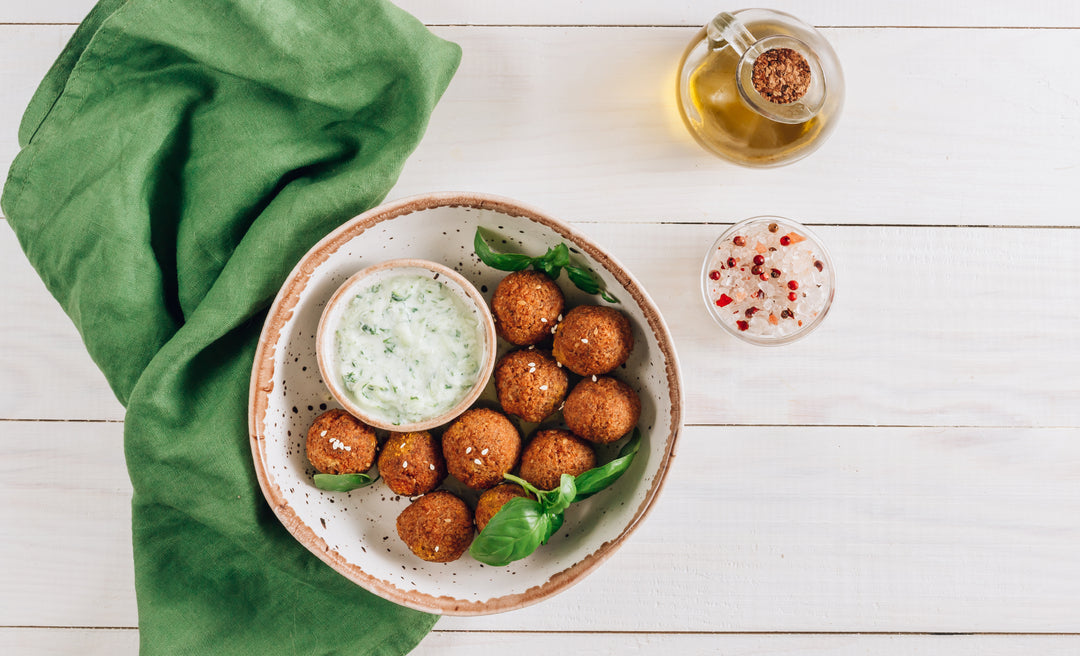 Recipe of the day Fit falafel with cottage cheese tzatziki