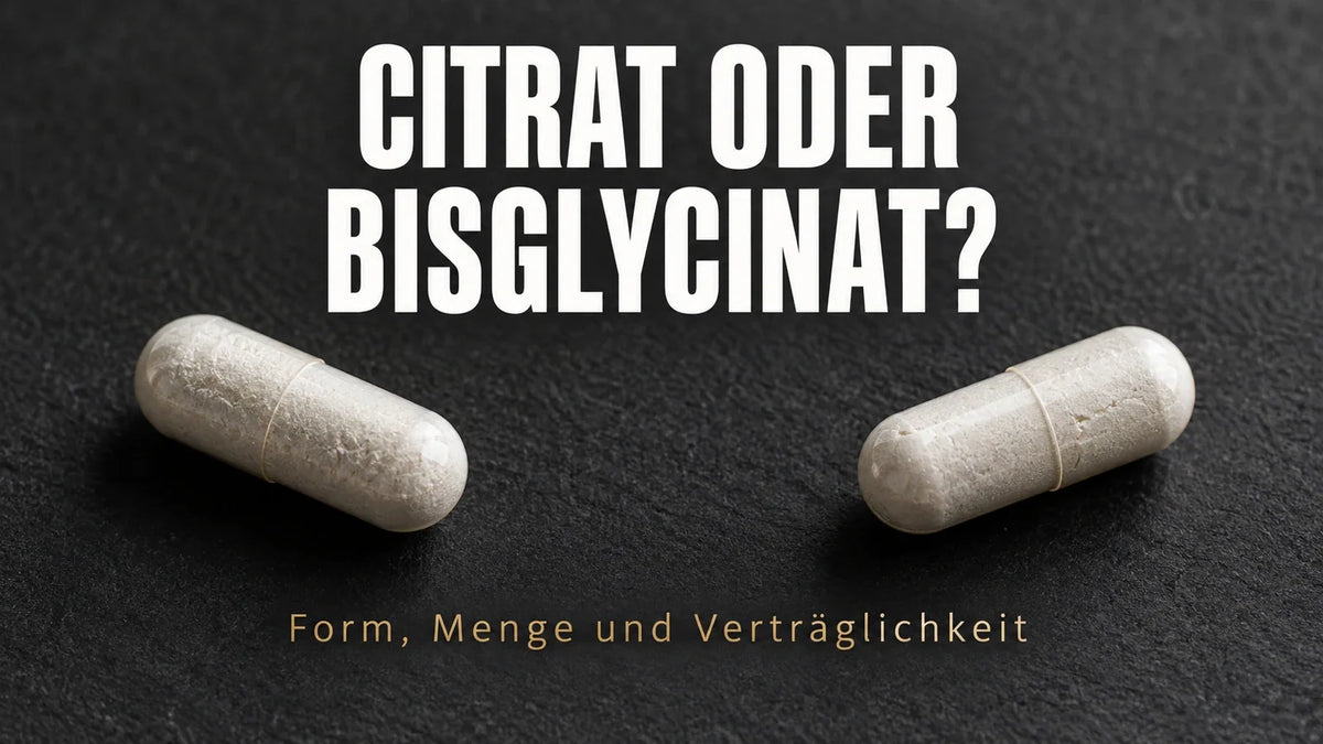 Magnesiumcitrat und Bisglycinat vergleichen.