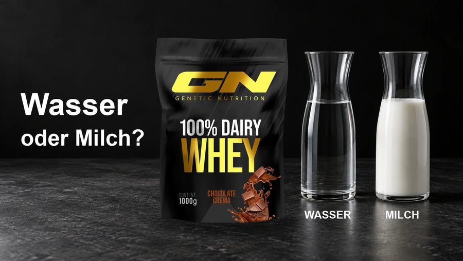 Protein shake with water or milk? Calories, protein and taste
