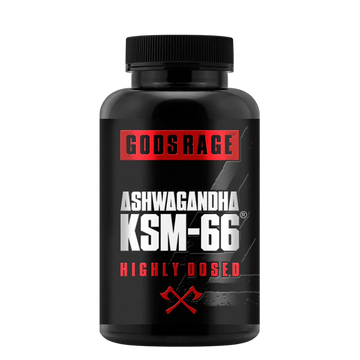 Ashwagandha 600 mg hochdosiert von Gods Rage, 120 Kapseln mit KSM-66® Extrakt und 30 mg Withanoliden