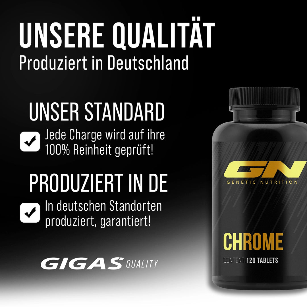 High-dose chromium tablets - 120 pieces