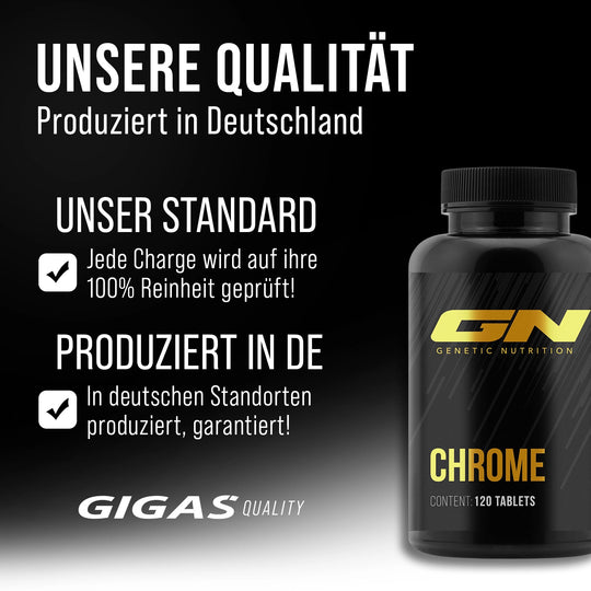 High-dose chromium tablets - 120 pieces