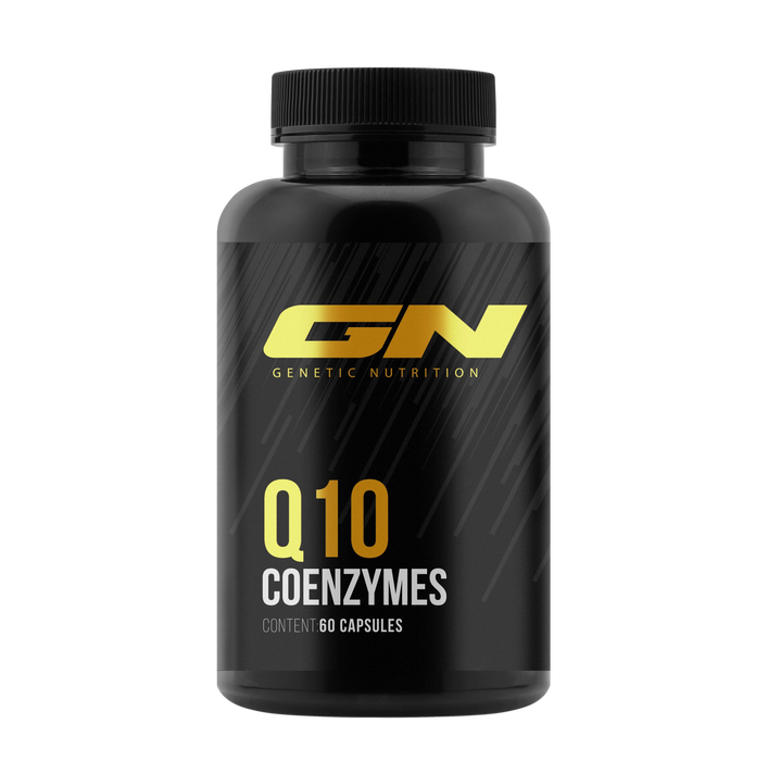 Coenzym Q10 Supplement von GN Laboratories, 60 Kapseln à 100mg, schwarze Verpackung mit goldenem Logo, Made in Germany
