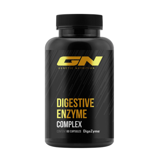 Digestive Enzyme Complex 60 Kapseln von GN Laboratories mit Digezyme® – Verdauungsenzyme in schwarzer Dose erhältlich bei Gigas Nutrition