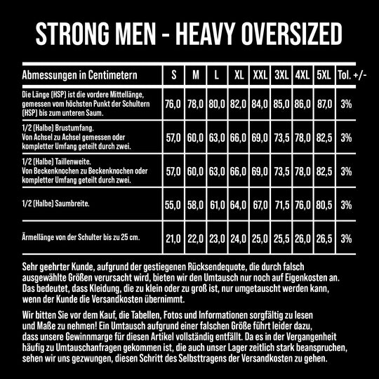 Strong Men - Heavy Oversized