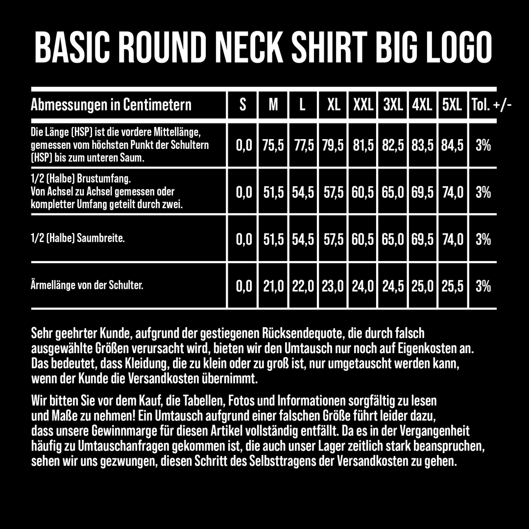 Basic Round Neck Shirt Big Logo - Gods Rage