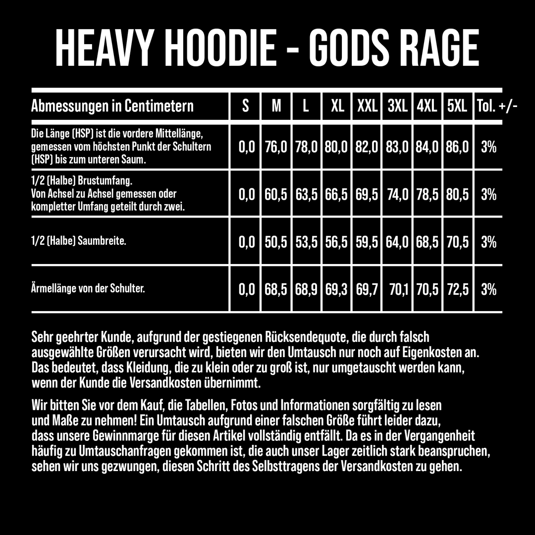 Heavy Hoodie - Gods Rage