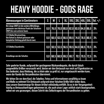 Heavy Hoodie - Gods Rage