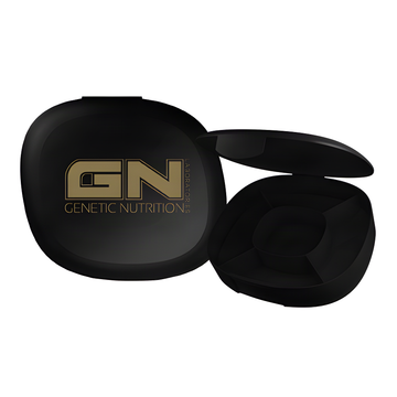 GN Laboratories Pill Box - Pillendose schwarz, offen und geschlossen