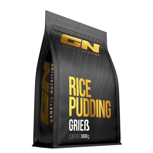 Reispudding 3kg kaufen – instant Kohlenhydratpulver für Bodybuilding, Vorderseite der Verpackung