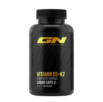 Vitamin D3 K2 Liquid Caps von GN Laboratories - 90 Kapseln hochdosiert mit MK-7 und MCT-Öl